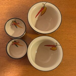 Colorful Ceramic Salsa and chips Bowls